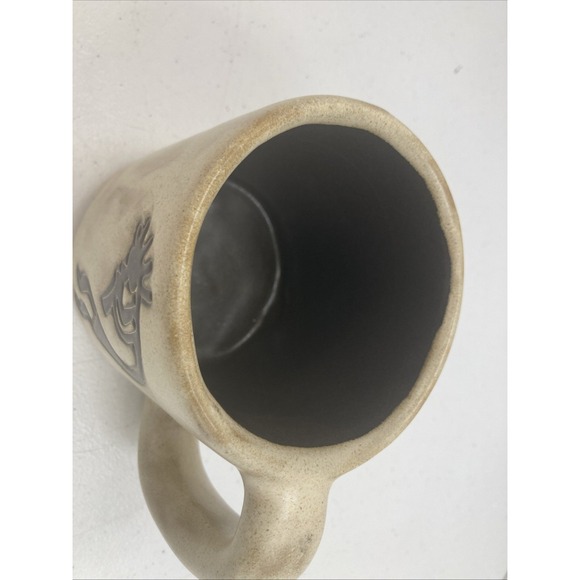 Vtg Large Coffee Mug Pottery Kokopelli Mug Signed Designs By Maya - Picture 2 of 9